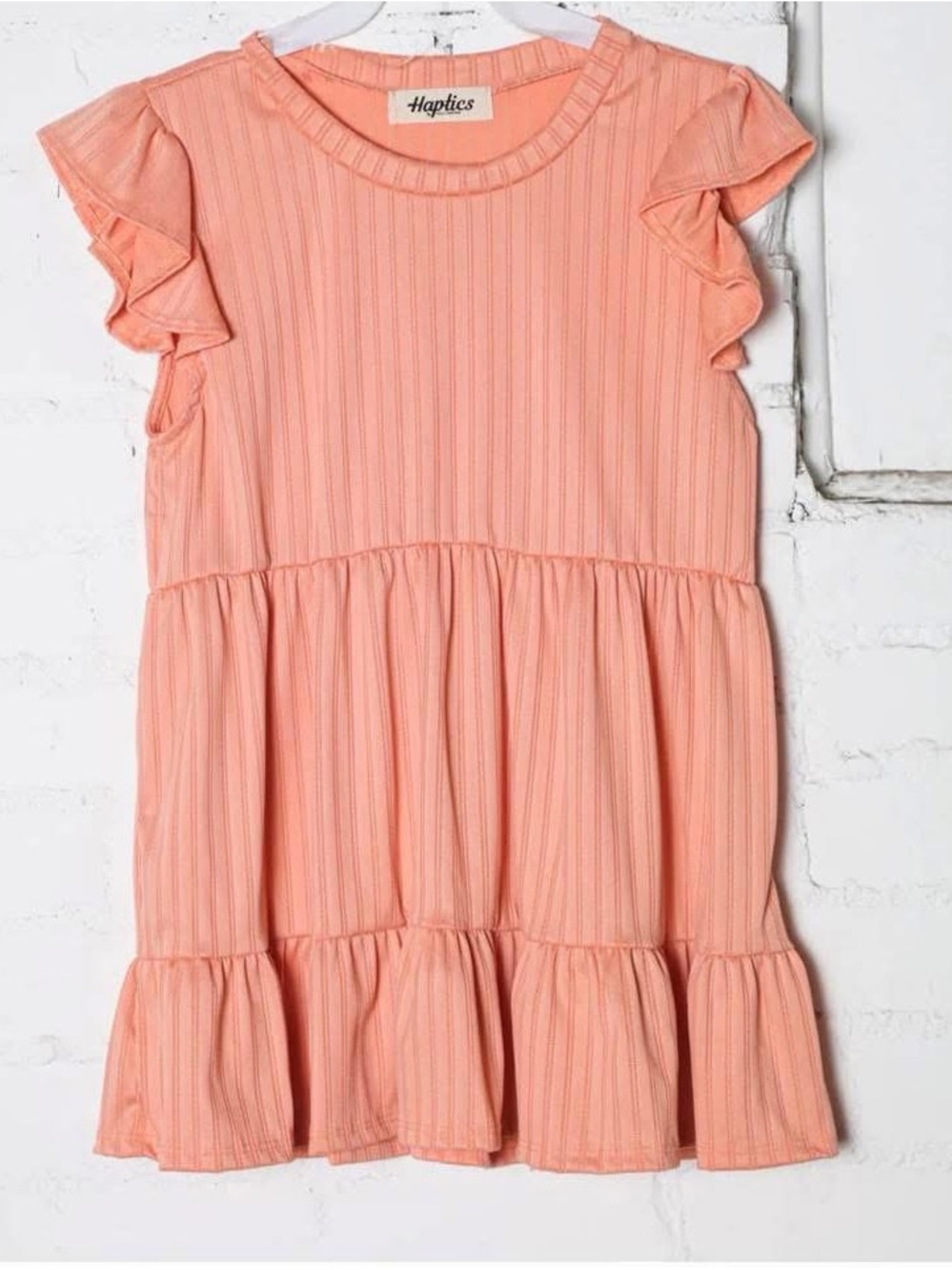 Women’s Peach Ruffle Tiered Shirt